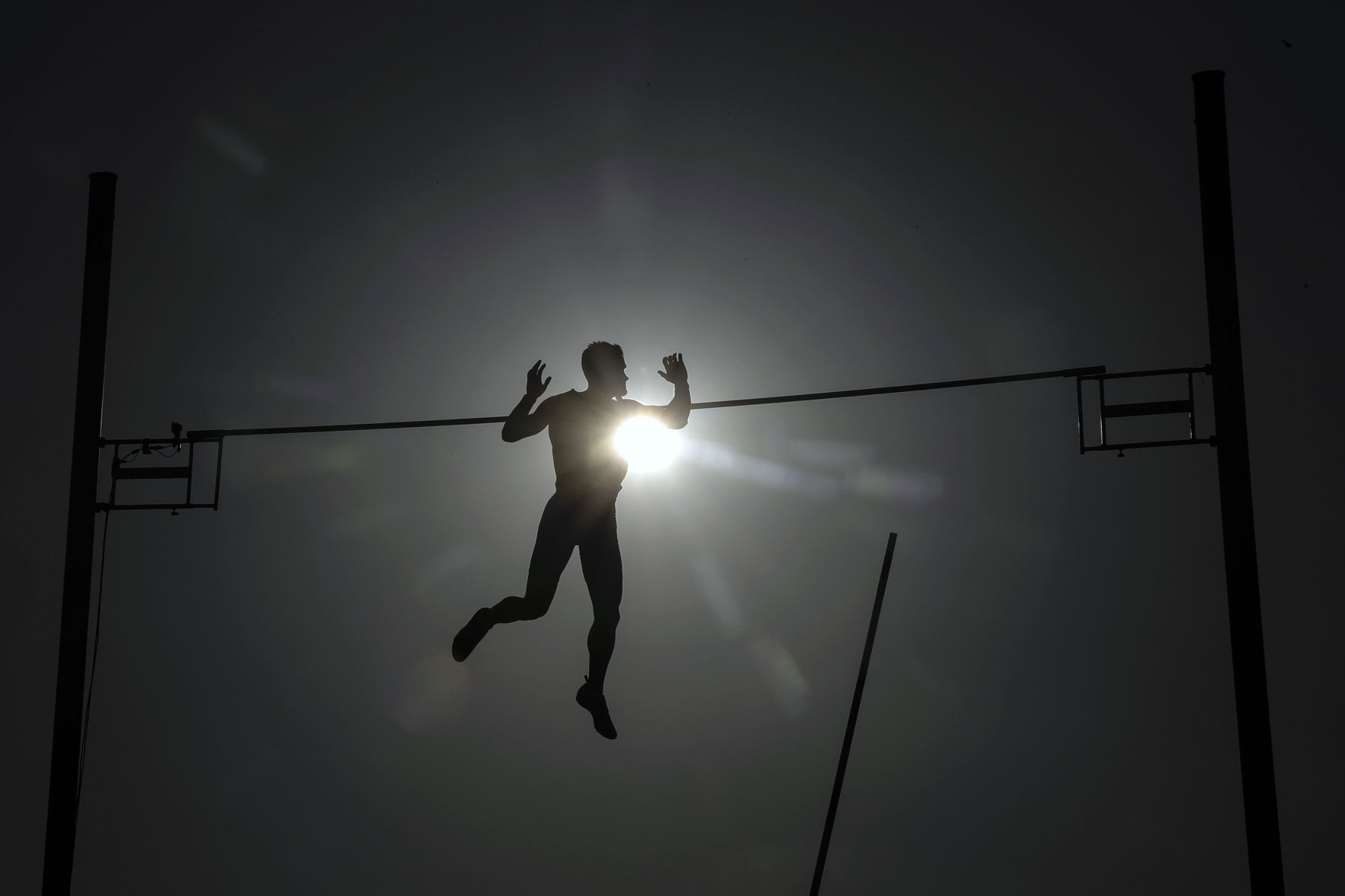 APTOPIX Greece Street Pole Vault
